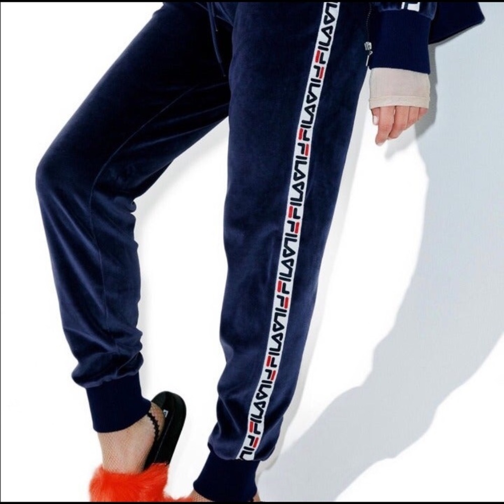 FILA Velour Sweatsuit Navy Blue